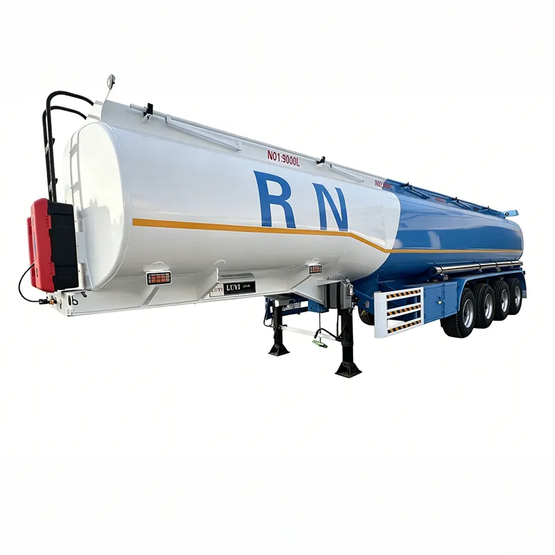 Four axle fuel tanker semi-trailer