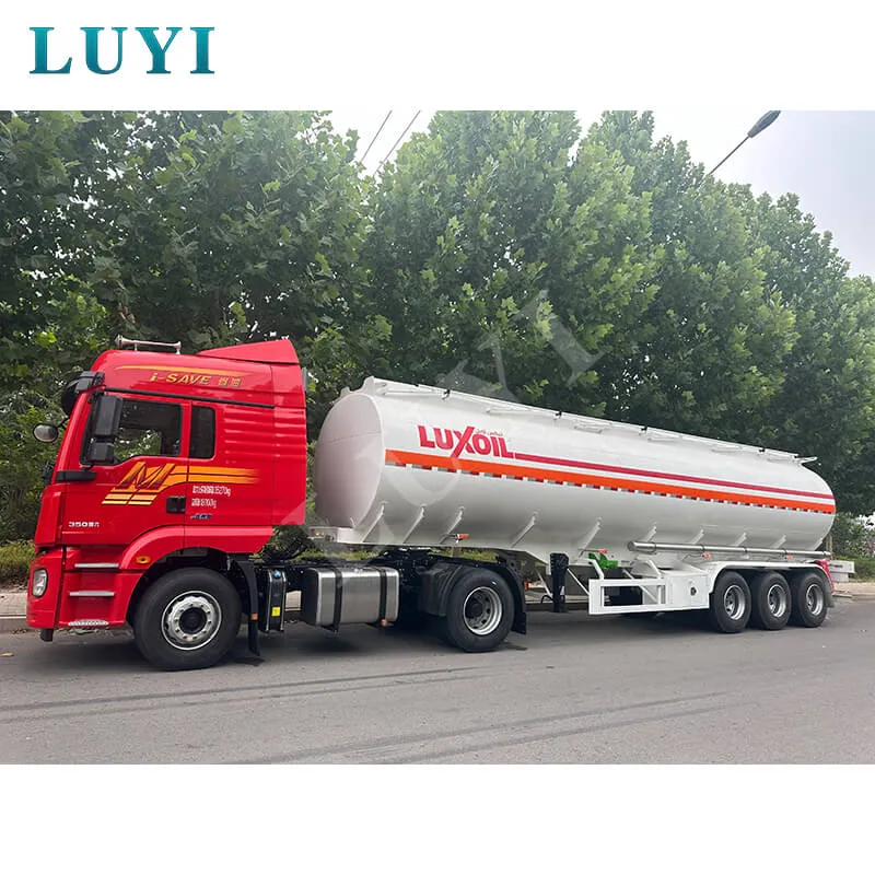 45000L, 3 Axle, 4 Compartments Fuel Tank Semi Trailer