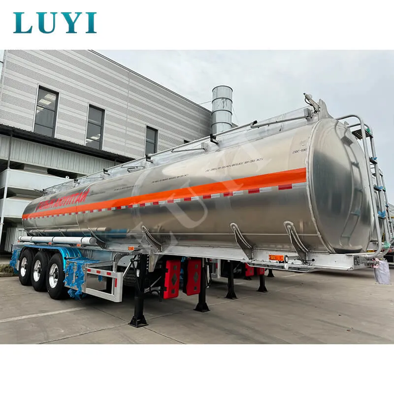 3 Axle Aluminum Alloy Fuel Tank Semi Trailer