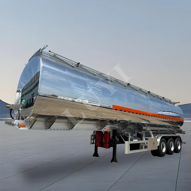 3 Axle Aluminum Alloy Fuel Tank Semi Trailer