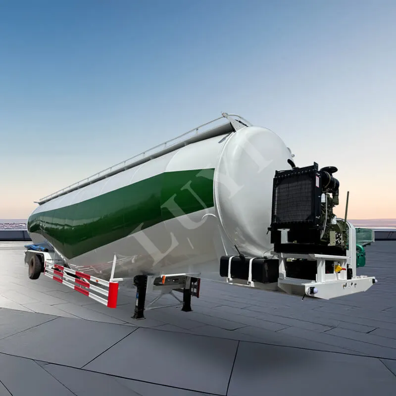 85m³ 3‑axle 2‑compartment bulk cement tanker semi‑trailer
