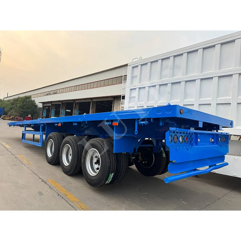 3‑axle flat bed semi‑trailer