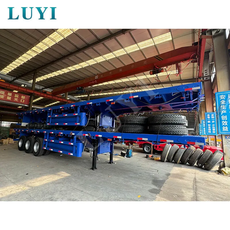 3‑axle flatbed semi‑trailer