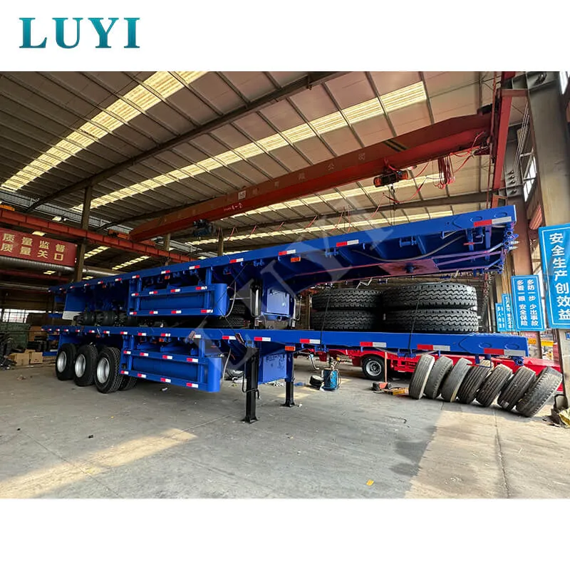 3‑axle flatbed semi‑trailer