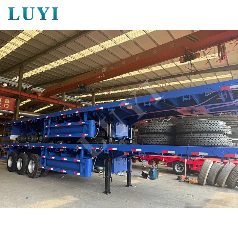 3‑axle flatbed semi‑trailer