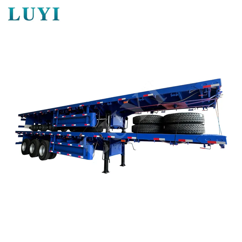 3‑axle flatbed semi‑trailer