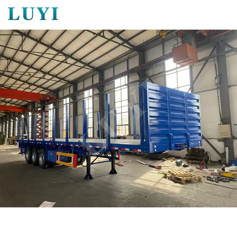 3‑axle flatbed semi‑trailer