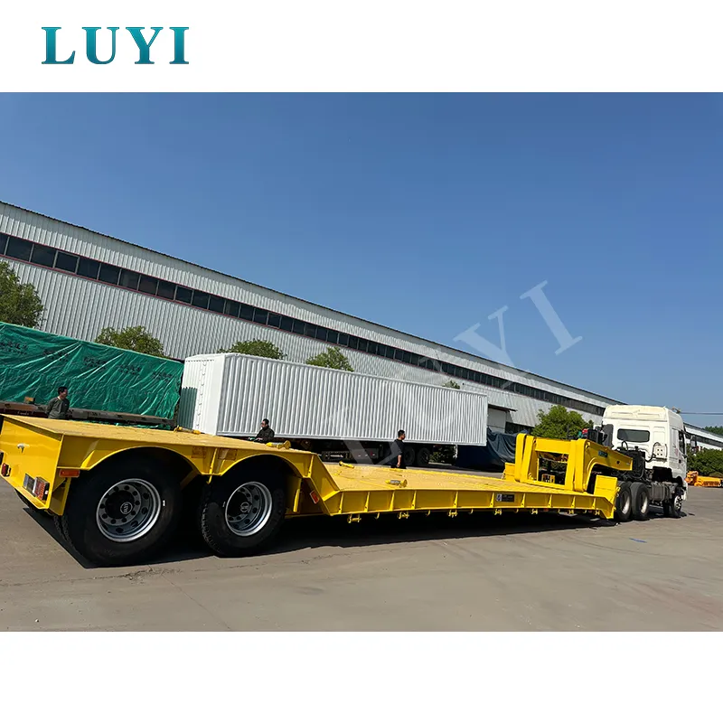 2‑axle detachable gooseneck low‑bed semi‑trailer