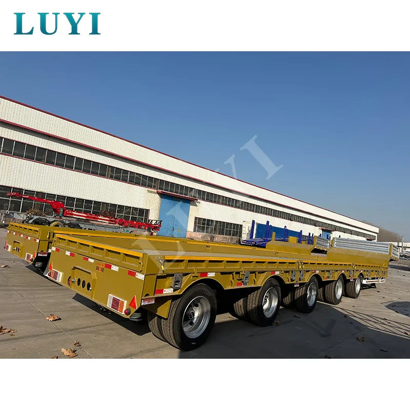 16‑meter extendable 80‑ton low‑bed semi‑trailer