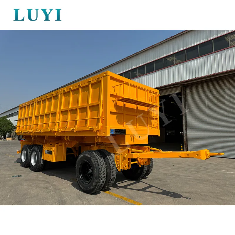 Push‑rod operated side tipping semi‑trailer