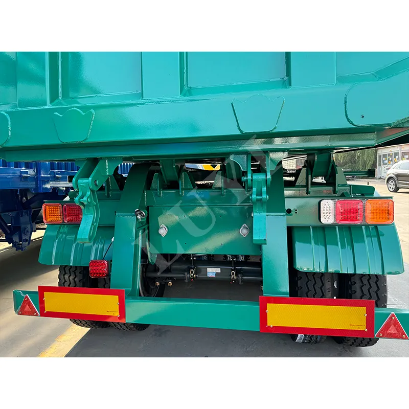 rectangular 4‑axle rear tipper semi‑trailer