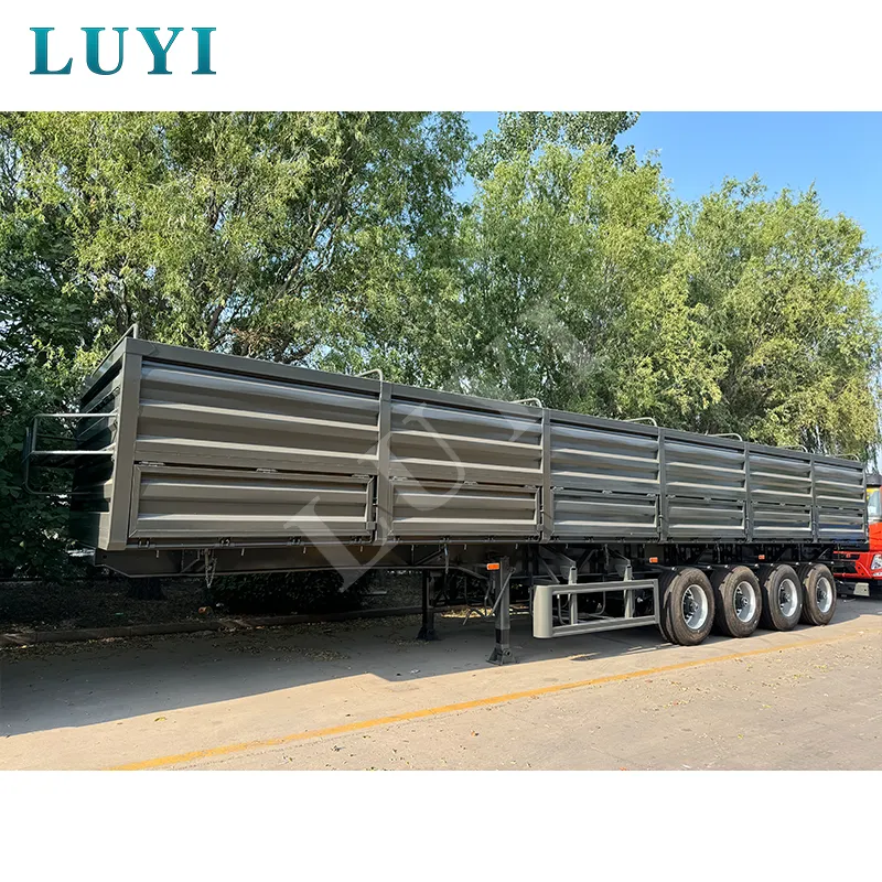 4‑axle full‑air‑bag side‑tipping semi‑trailer