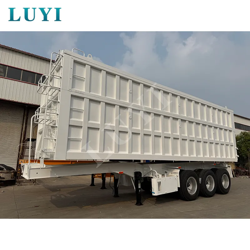 3‑axle 100‑ton rear‑tipping semi‑trailer