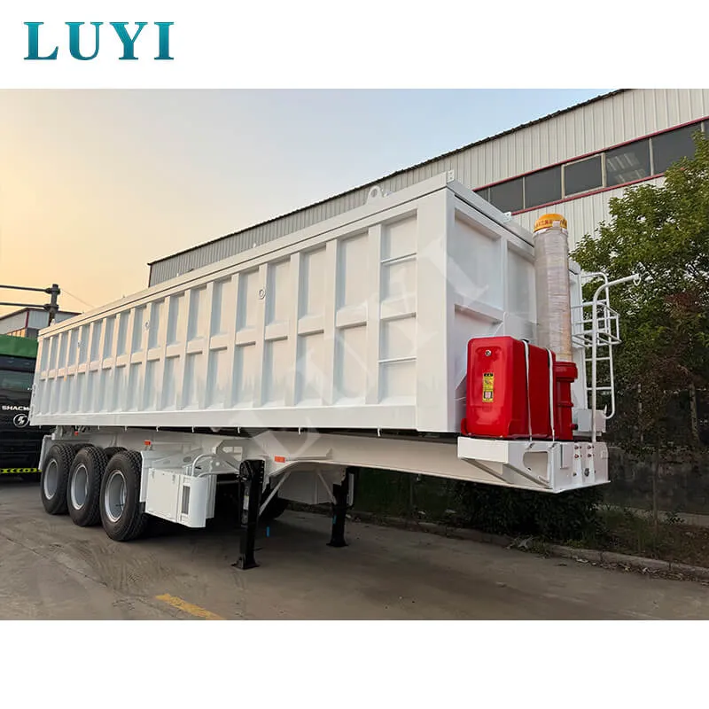 60‑ton Rectangular Tri‑axle Rear‑tipping Semi‑trailer
