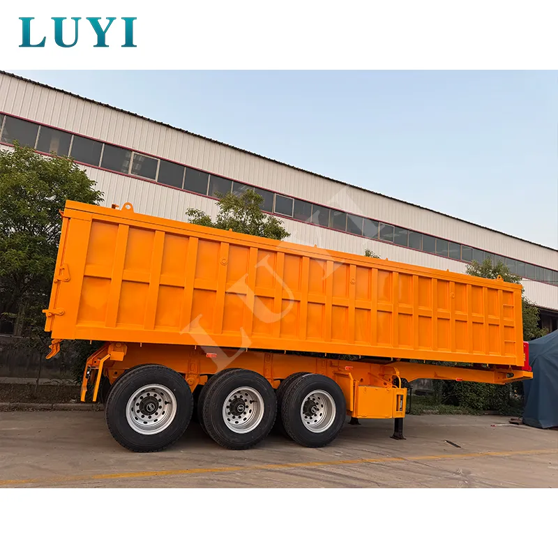 60‑ton Rectangular Tri‑axle Rear‑tipping Semi‑trailer