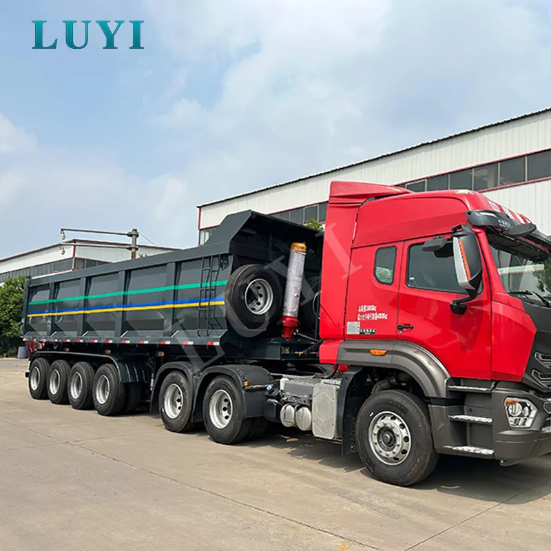Rear tipper semi-trailers