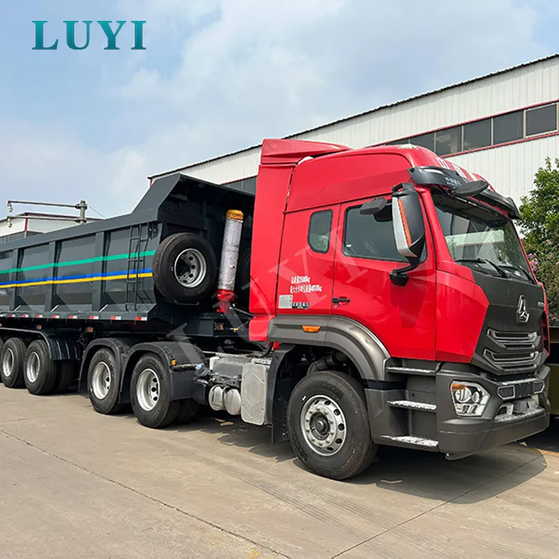 Rear tipper semi-trailers