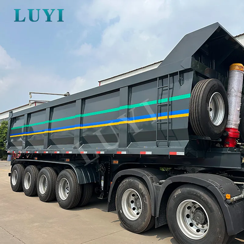 Rear tipper semi-trailers