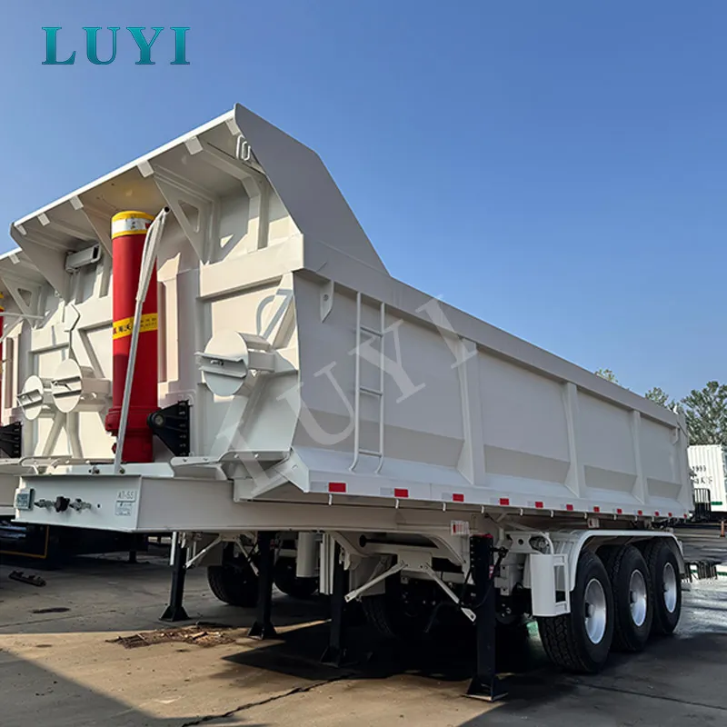 Rear tipper semi-trailers
