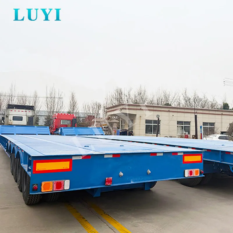 4 axle gooseneck low bed semi trailer