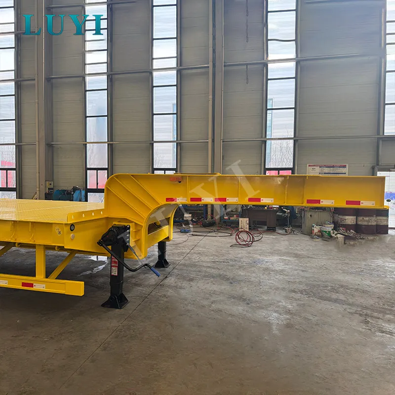 three axle low bed semi-trailer