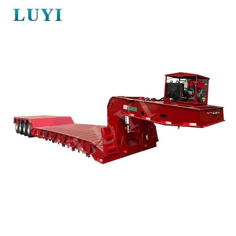 4-axle low flatbed semi-trailer