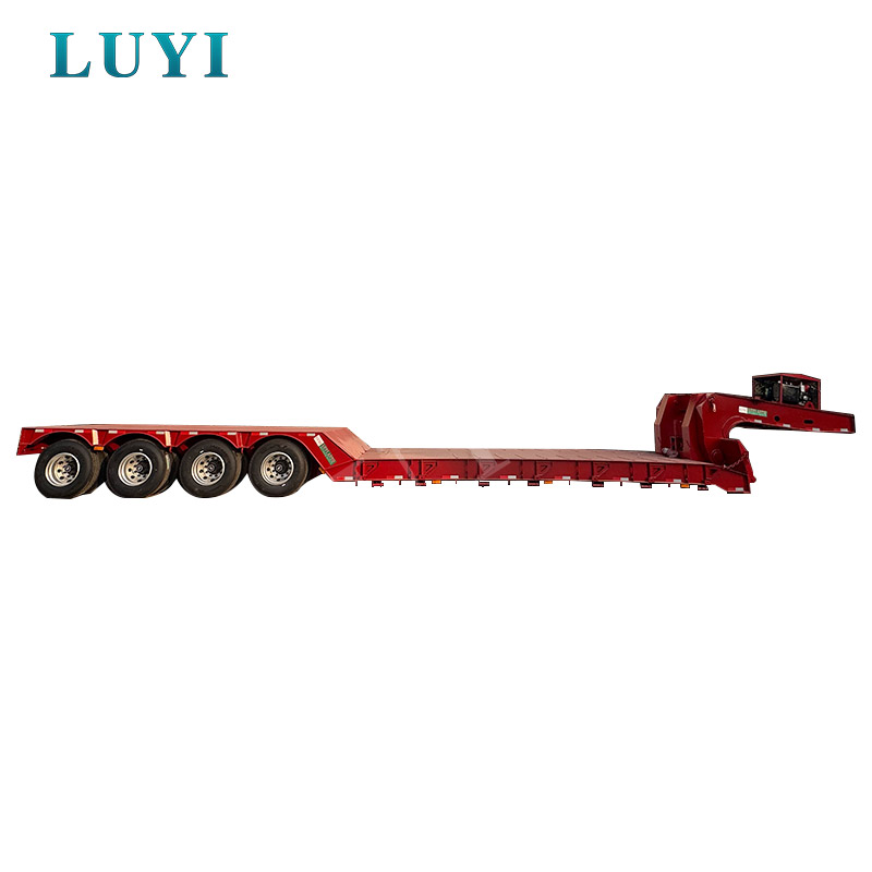 4-axle low flatbed semi-trailer