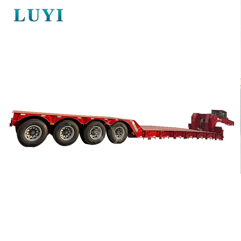 4-axle low flatbed semi-trailer