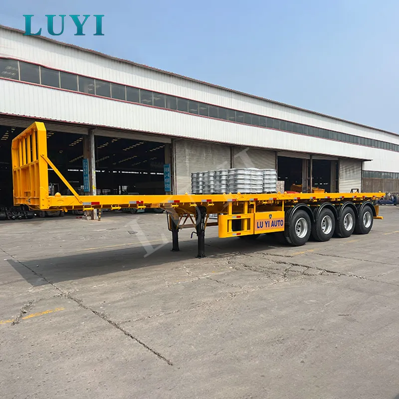 80-Ton Four-Axle Flatbed Semi-Trailer