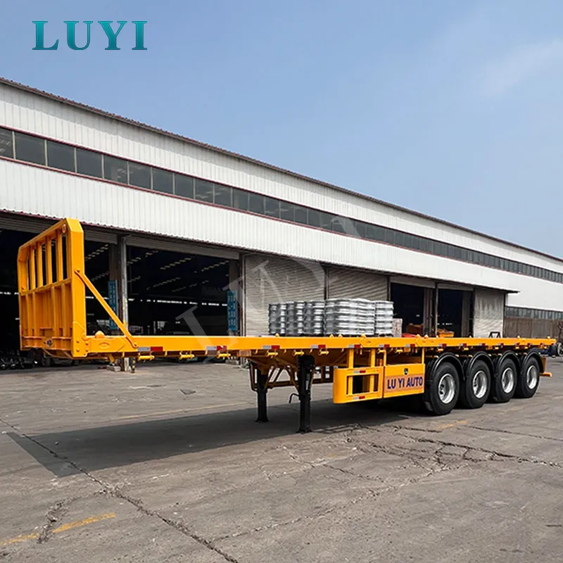 80-Ton Four-Axle Flatbed Semi-Trailer