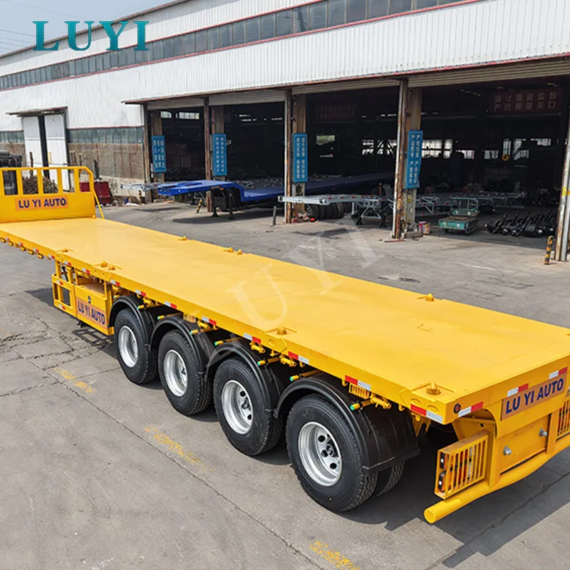 80-Ton Four-Axle Flatbed Semi-Trailer