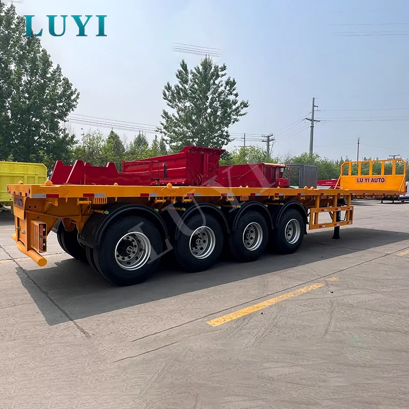 80-Ton Four-Axle Flatbed Semi-Trailer