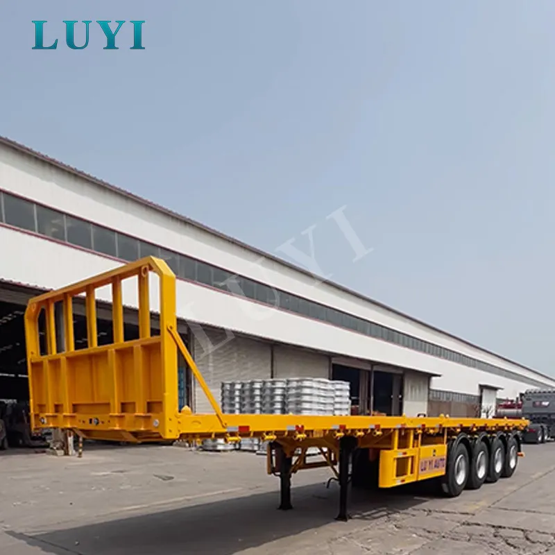 80-Ton Four-Axle Flatbed Semi-Trailer