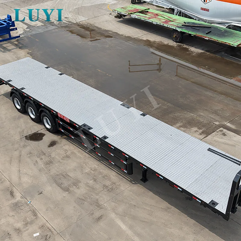 1.5m Front Wall 3-Axle Flatbed Semi-Trailer