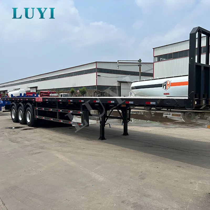 1.5m Front Wall 3-Axle Flatbed Semi-Trailer