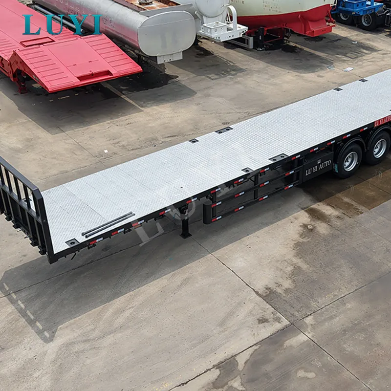 1.5m Front Wall 3-Axle Flatbed Semi-Trailer