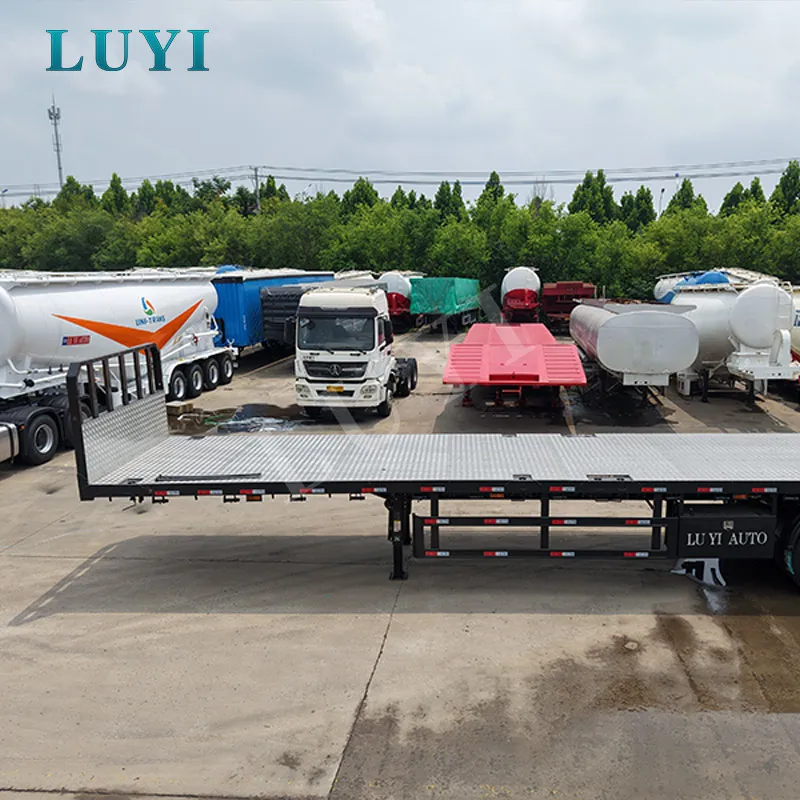 1.5m Front Wall 3-Axle Flatbed Semi-Trailer