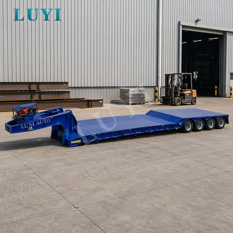 4-axle removable gooseneck lowbed semi-trailer