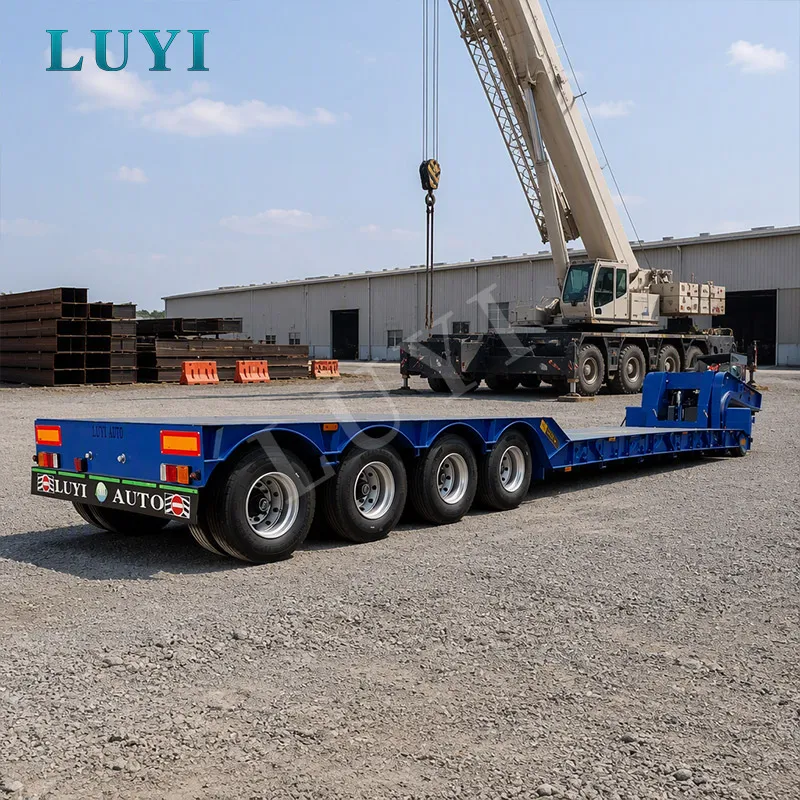 4-axle removable gooseneck lowbed semi-trailer
