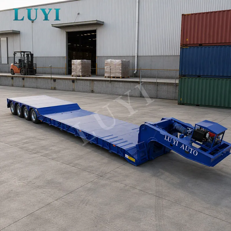 4-axle removable gooseneck lowbed semi-trailer